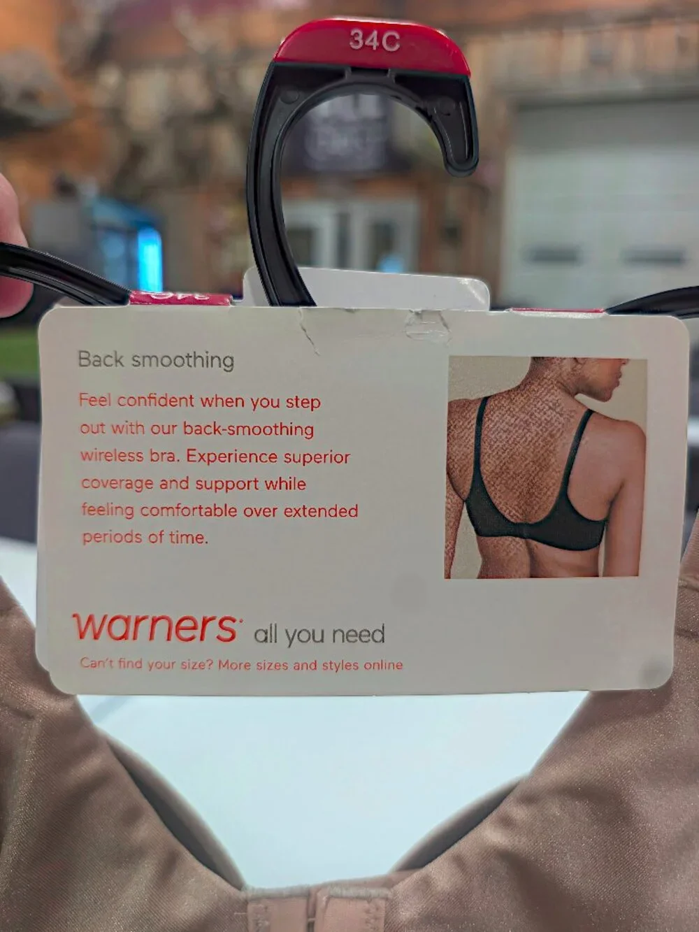 Warner's Size 34C Blissful Benefits Back Smoothing with Lift Tan T-Shirt Bra 2X